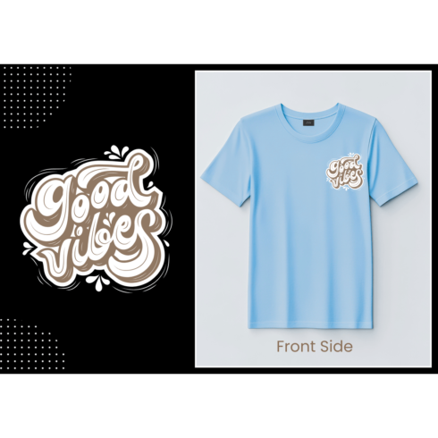 Good Vibe Only T Shirt Design cover image.
