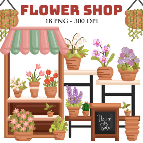 Cute booth that sells various of flowers cover image.
