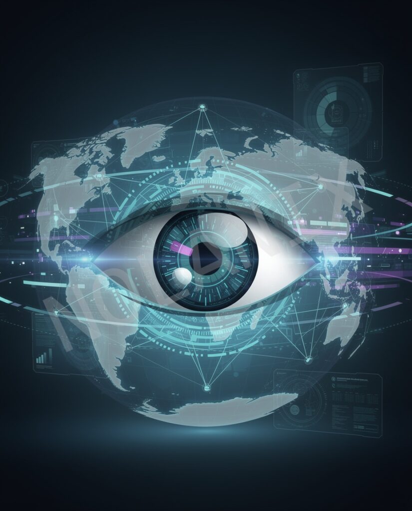 Human Android Cyborg Eye Part 2 – Blue Polygonal Futuristic Security ...