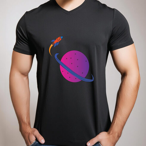 Astro-Vintage spacejet logo for tshirts and products cover image.