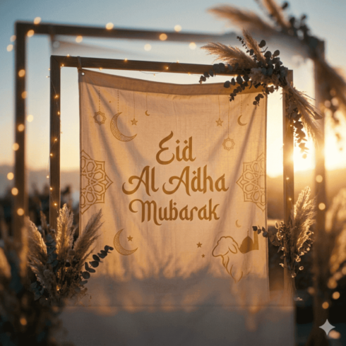 Eid Al adha Tshirt Design cover image.