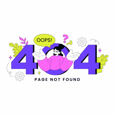 10 404 Error Vector Illustration cover image.
