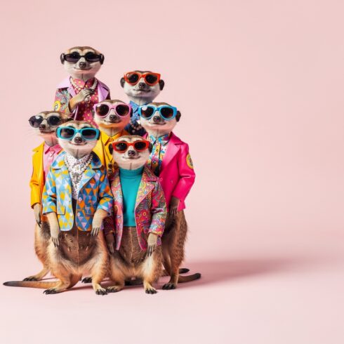 30 High-Quality Fashion Meerkat Group Images – Creative Animal Concept Collection cover image.