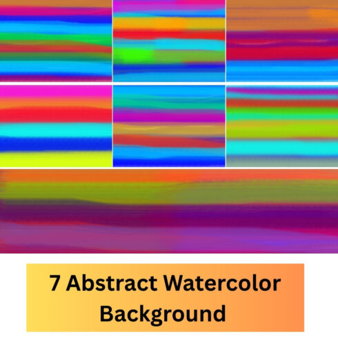 Watercolor Backgrounds Pack Vol 3 – Modern Abstract Color Textures cover image.