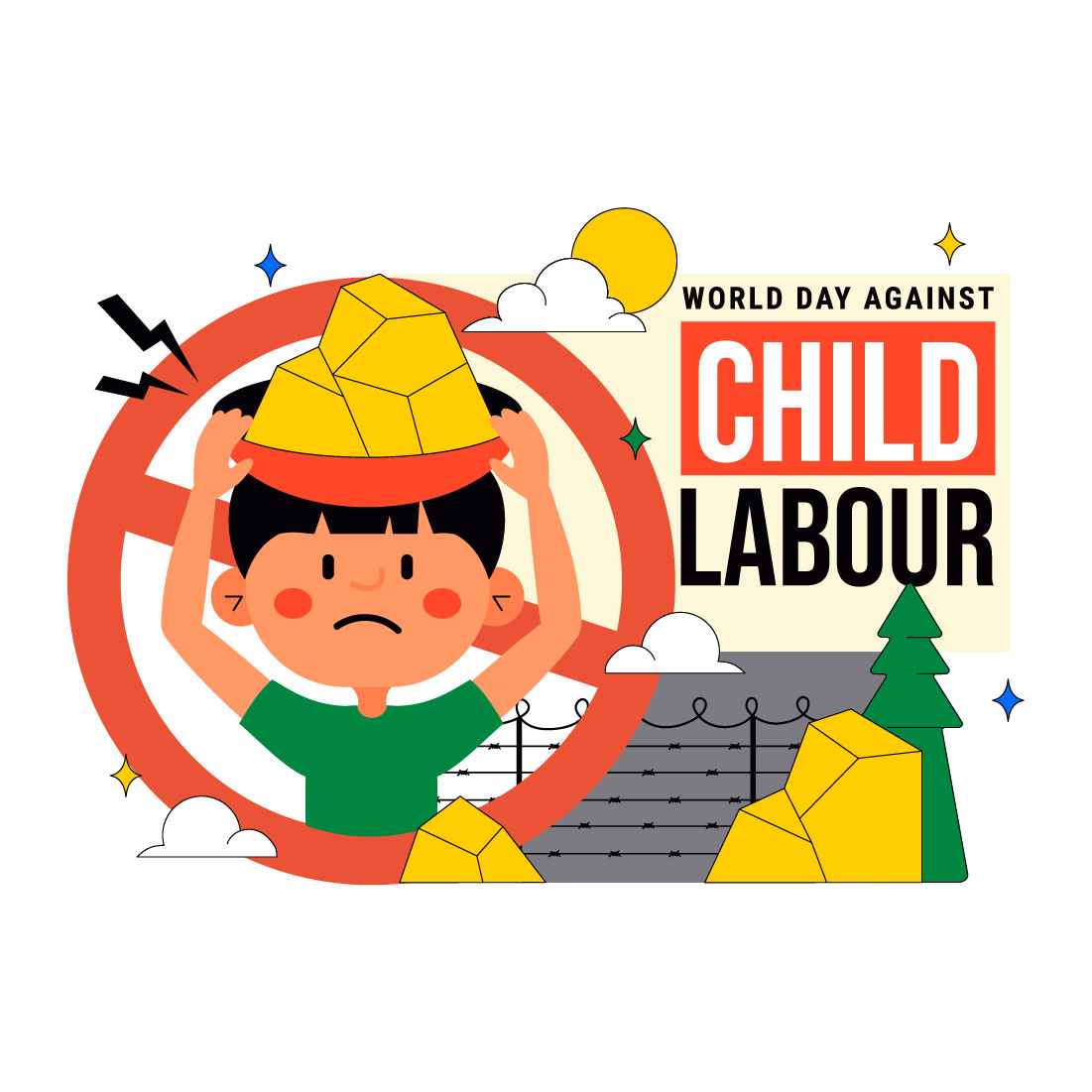 10 World Day Against Child Labour Illustration - MasterBundles