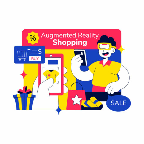 10 Augmented Reality Shopping Illustration cover image.