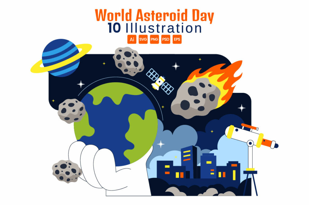 10 World Asteroid Day Illustration - MasterBundles