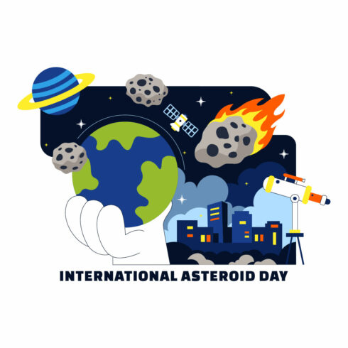 10 World Asteroid Day Illustration cover image.