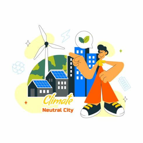 10 Climate Neutral City Illustration cover image.