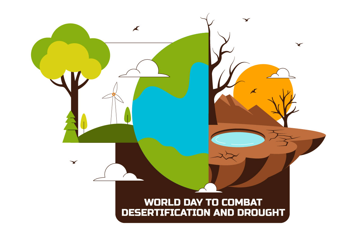 10 Combat Desertification and Drought Illustration - MasterBundles
