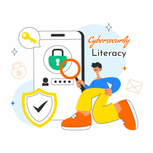 10 Cybersecurity Literacy Illustration cover image.