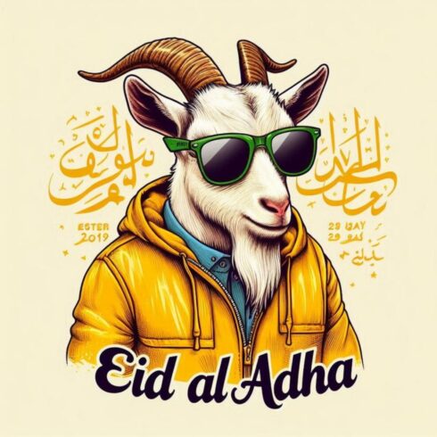 eid al adha t shirt design cover image.