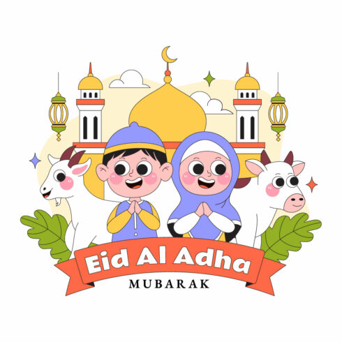 10 Happy Eid Al Adha Illustration cover image.