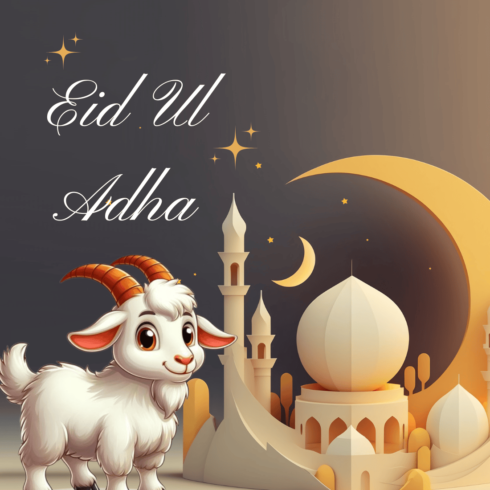 Eid-ul-Adha t-shirt design cover image.