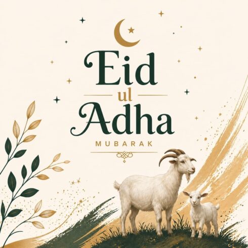 Eid ul Adha t-shirt Design cover image.