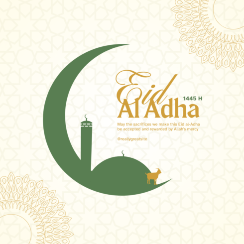 Eid UL Adha TShirt Design cover image.