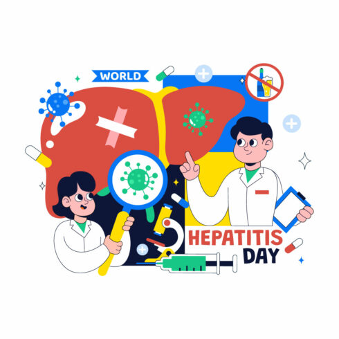 10 World Hepatitis Day Illustration cover image.