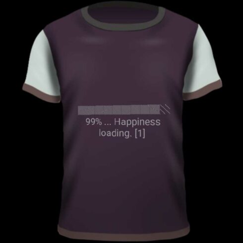 “99% Loading Happiness Printed Stylish T-Shirt” cover image.