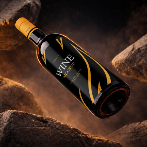 Wine Bottle Mockup cover image.
