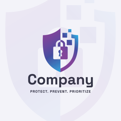 Cyber Security Logo Template cover image.