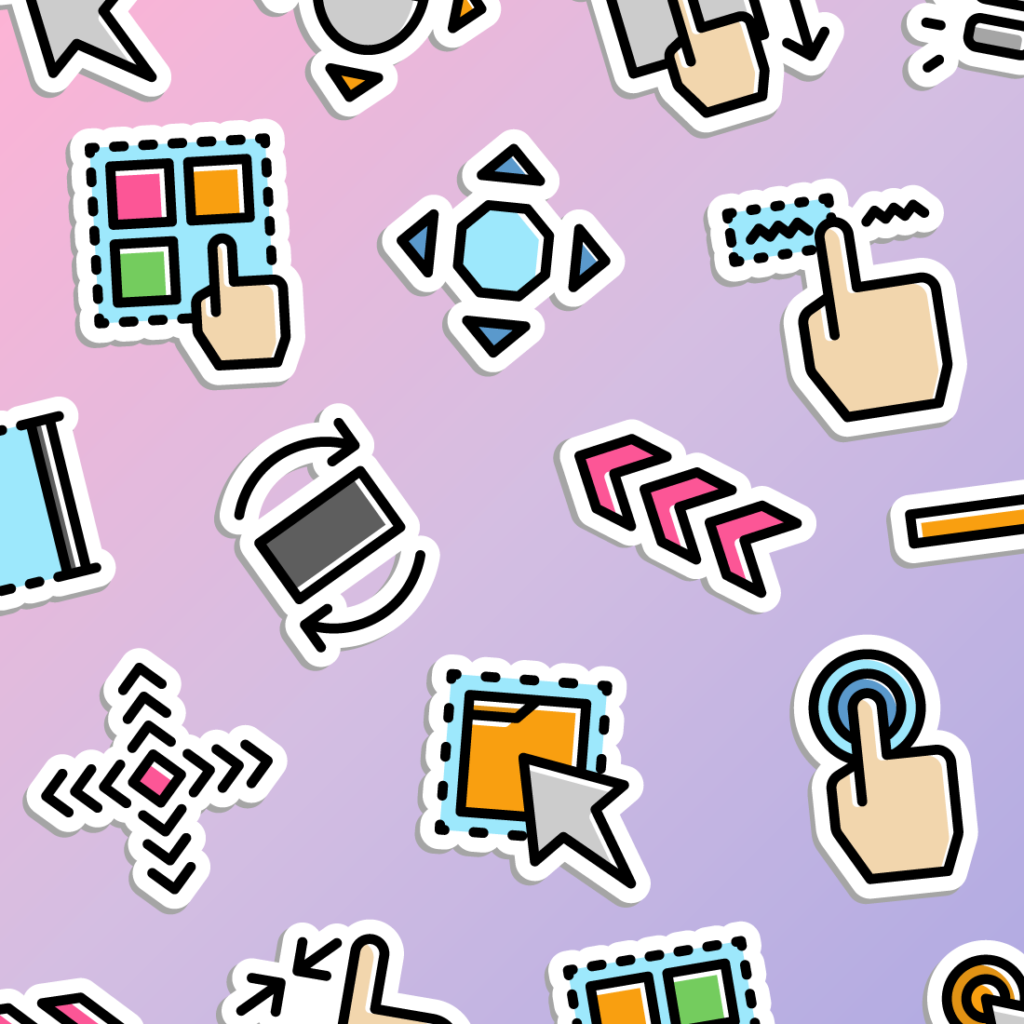 Sticker Cover Action Interactive actions sticker bundle in two versions - 83 editable ...