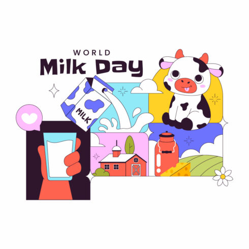 10 World Milk Day Illustration cover image.