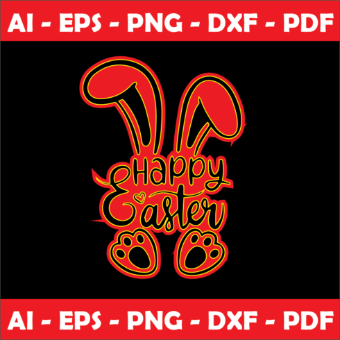 Happy easter SVG tshirt Design cover image.