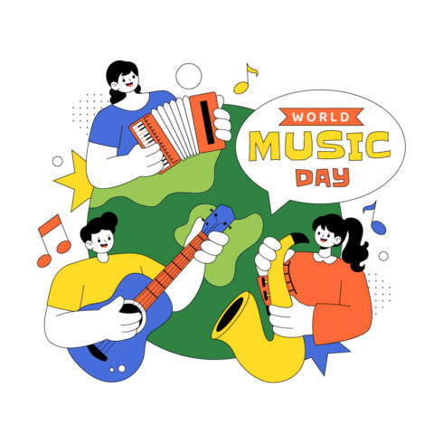 10 World Music Day Illustration cover image.