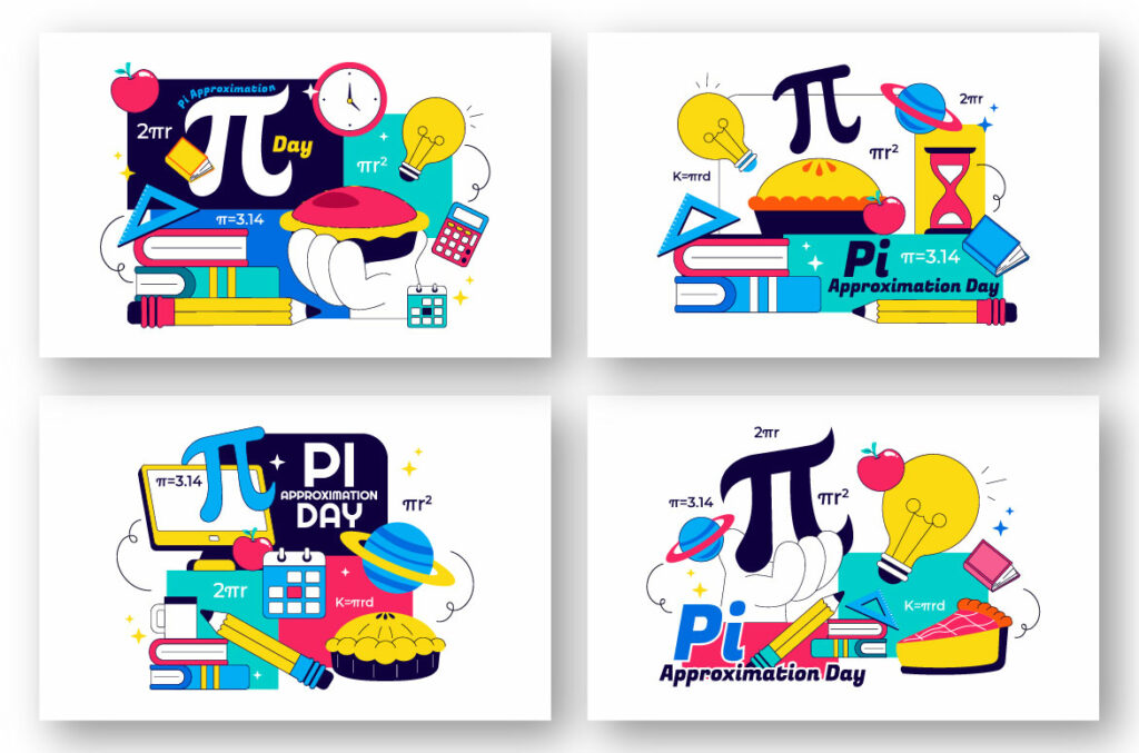 10 Pi Approximation Day Illustration - MasterBundles