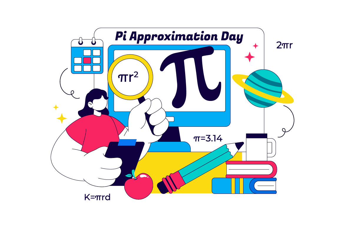 10 Pi Approximation Day Illustration - MasterBundles