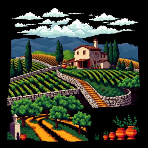 40+ Pixel Italian Villas & Island Shacks Bundle – Farmhouses, Palazzos, Trulli & Coastal Huts | High-Detail Pixel Architecture PNGs cover image.