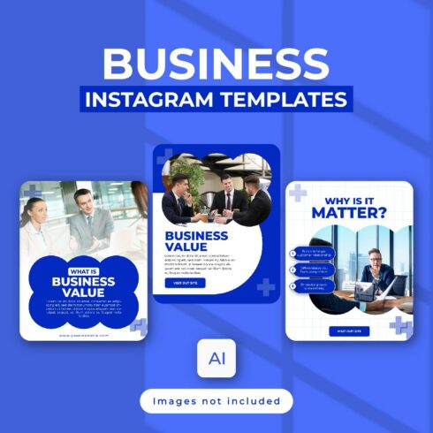 3 Instagram Business Template designs | Only 5$ cover image.