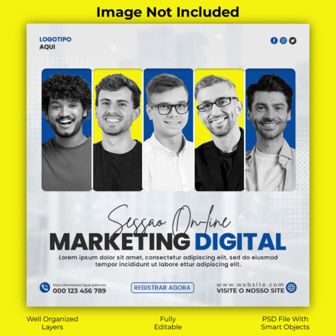 Digital Marketing Agency Social Media Post PSD Template cover image.