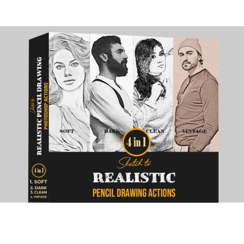 Sketch to Realistic Pencil Drawing Action cover image.