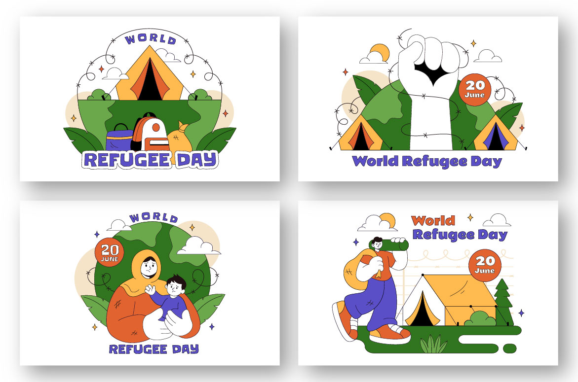 10 World Refugee Day Illustration - MasterBundles