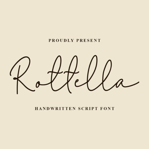 Rotella Monoline Handwritten Font cover image.