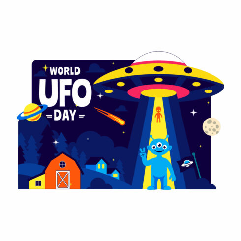 10 World UFO Day Illustration cover image.