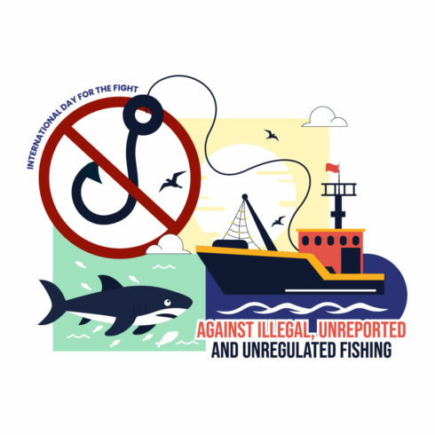 10 Illegal and Unregulated Fishing Illustration cover image.