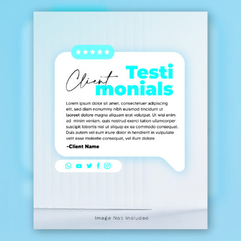 Modern & Professional Client Testimonial Template | New Instagram Size cover image.