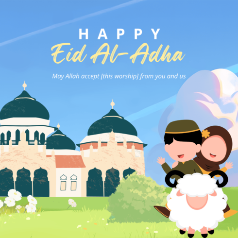 eid ul adha t shirt design cover image.