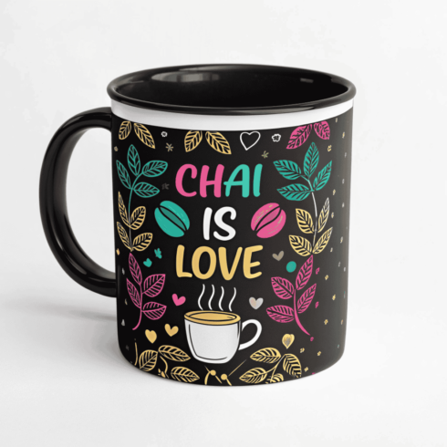 “Chai is Love – Cozy Mug Duo with Warm Multicolor Illustrations” cover image.