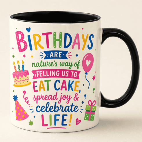 “Festive Birthday Mug Pair – Bright Multicolor Design | Gift Ready Set” cover image.