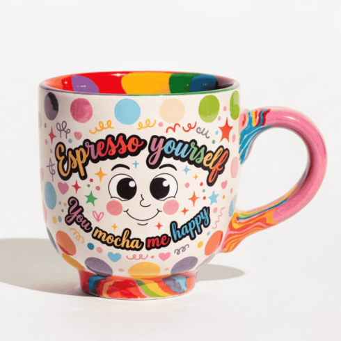 “Espresso Yourself Mocha Love – Adorable Coffee Character Mug Mockup Pair” cover image.