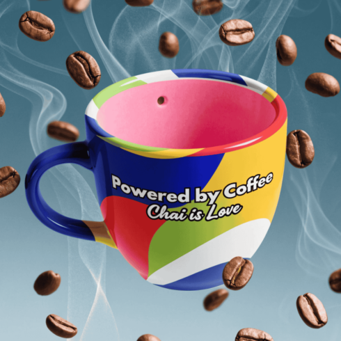 “Multicolor Mood – Coffee & Chai Quote Mug Pair” cover image.