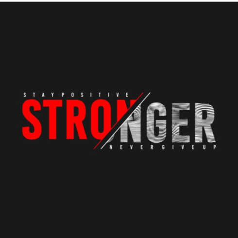 Stronger Mindset Motivational Typography Poster cover image.