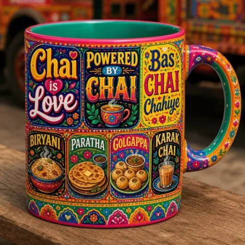 “Bas Chai Chahiye – Street Food Vibes Mug Duo” cover image.