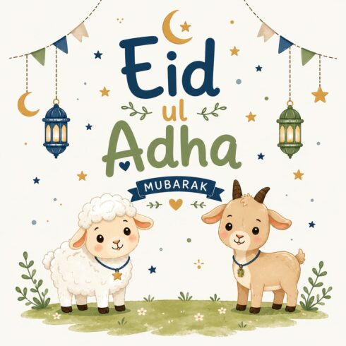 Eid ul Adha t-shirt Design cover image.