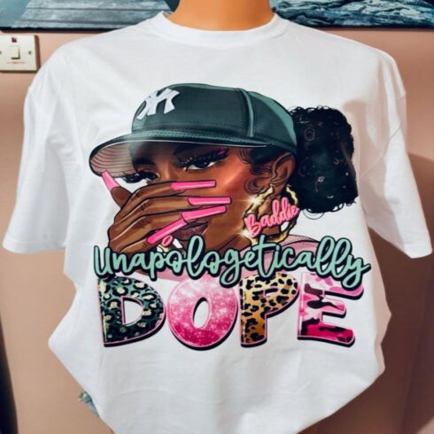 White Baddie Graphic T-Shirt cover image.