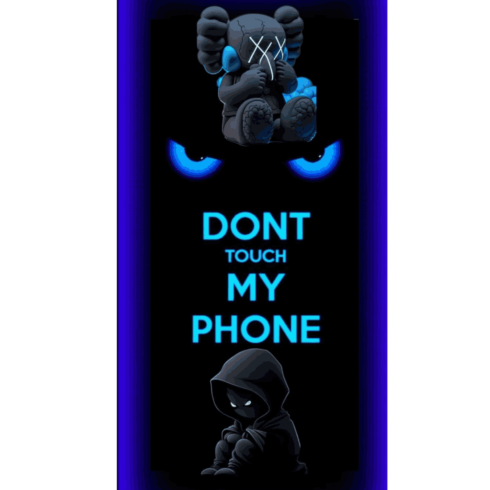 Don’t Touch My Phone - Dark Neon Hypebeast Wallpaper cover image.