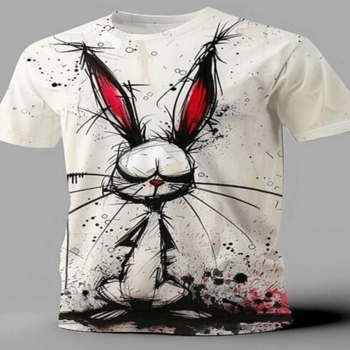 Abstract Sketch Bunny Tee cover image.